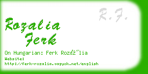 rozalia ferk business card